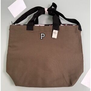 NWT Victoria's Secret PINK 2-in-1 LG Tote Bag Insulated Cooler Bag light Brown